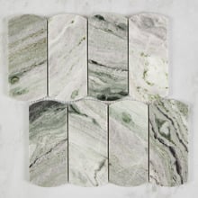 Nassah Honed Green Marble Mosaic Tile